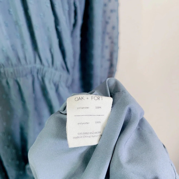 Oak + Fort  Swissdot Midi Dark Turquoise Dress - Picture 12 of 15